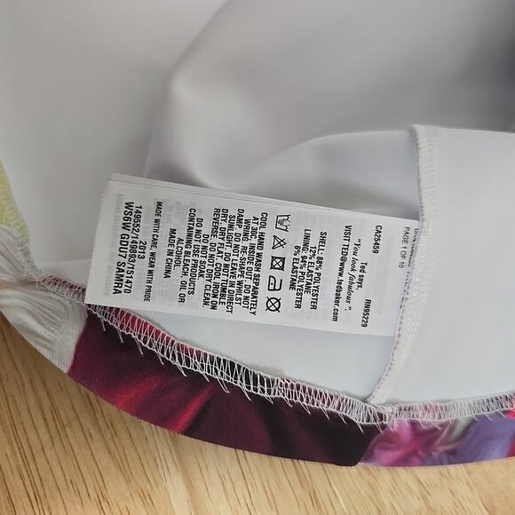 Ted Baker Samra Womens XS Colorful Floral Fit & Flare Skater Buckle Straps Dress - Picture 4 of 9